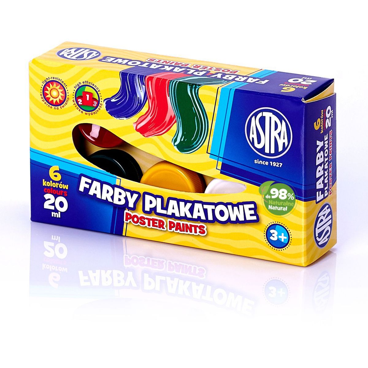 Farby plakatowe Astra kolor: mix 20ml 6 kolor. (301109001)