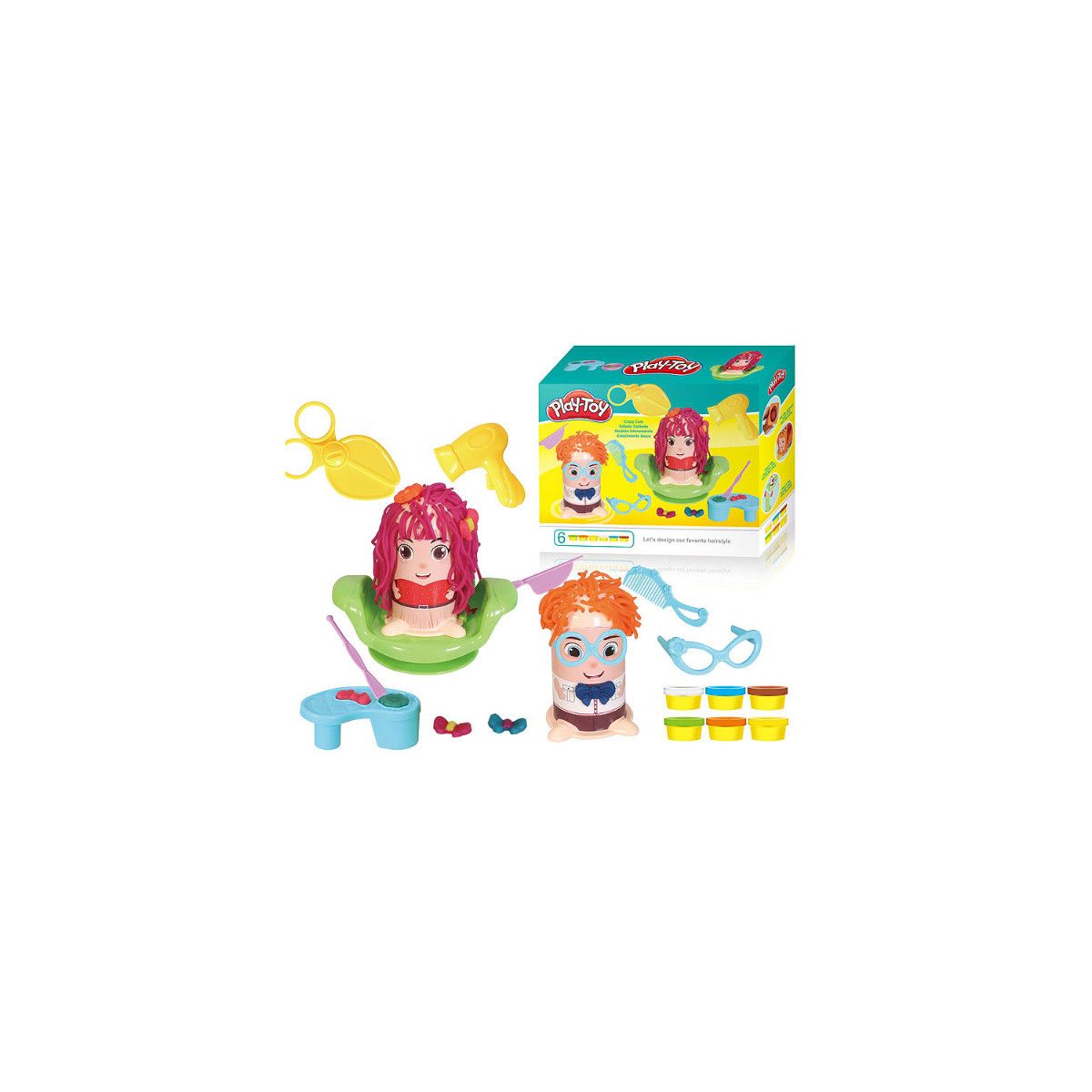 Masa plastyczna dla dzieci Bigtoys fryzjer mix (BPLA0495)