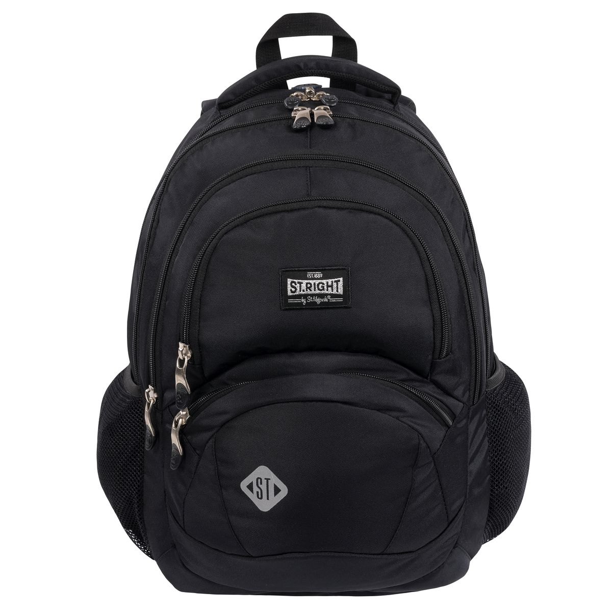 Plecak Stright BLACK VINTAGE 5903235674686 4-KOMORY St.Right (BP-05)