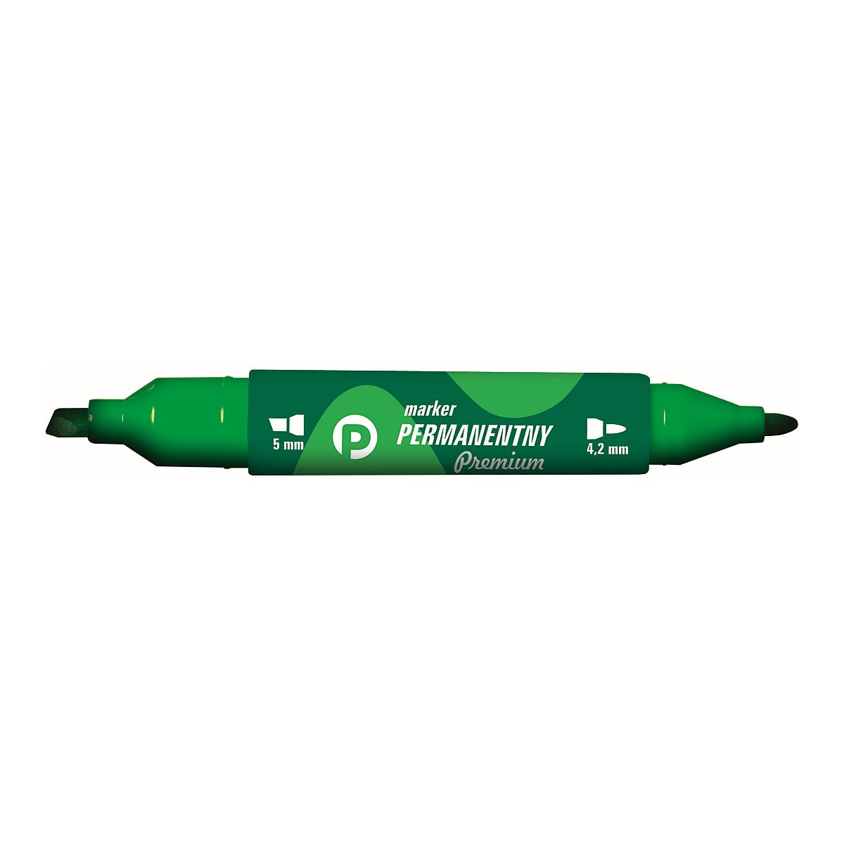 Marker permanentny Tetis Premium zielony 4,2-5,0mm okrągła/ścięta końcówka (KM502-Z2)