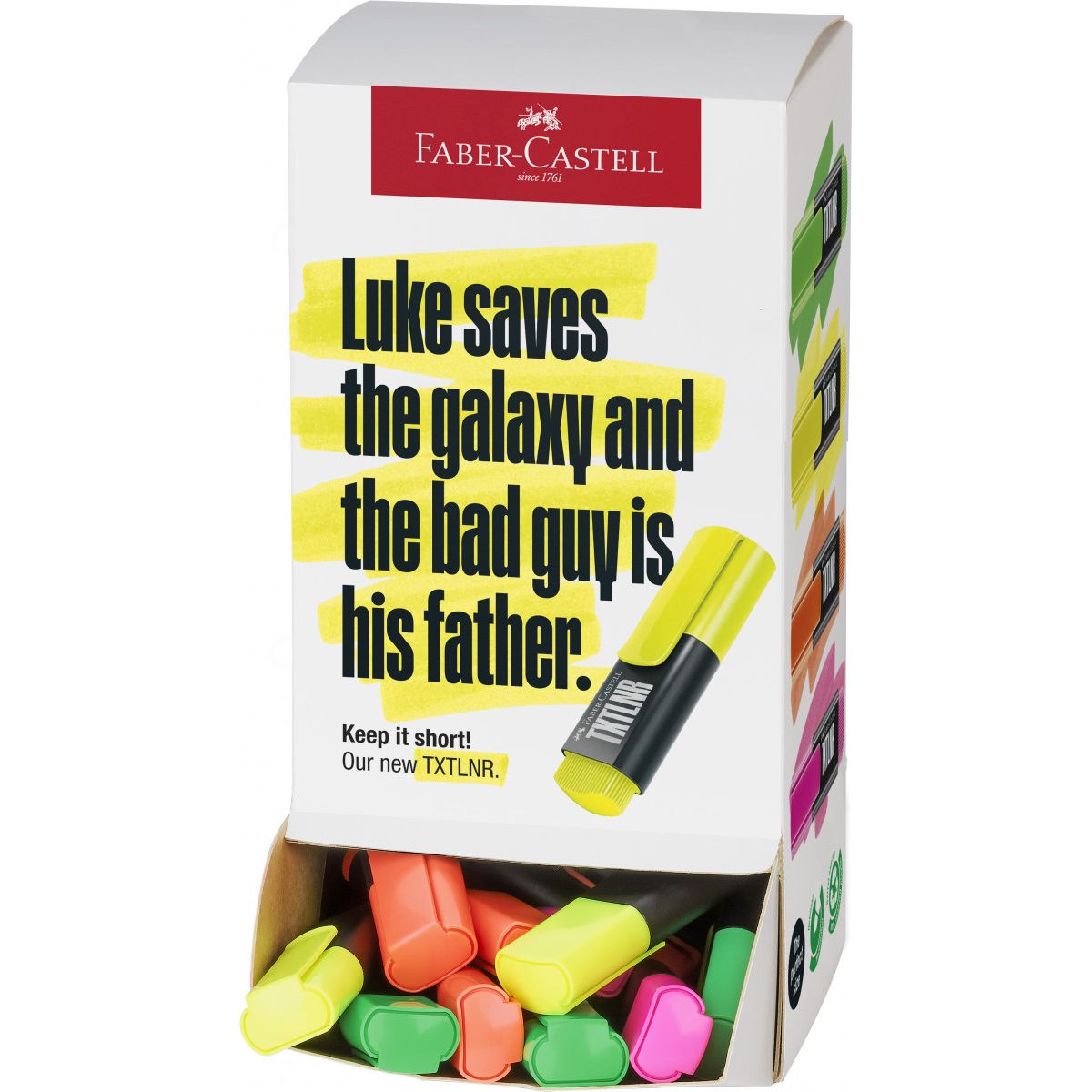 Zakreślacz Display mini txtlnr neon 60 szt mix Faber Castell (154200 FC)