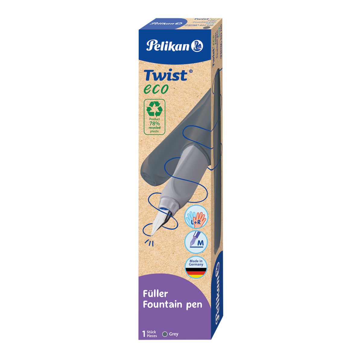 Pióro wieczne Twist 822220 Eco Szare Pelikan (300009799)