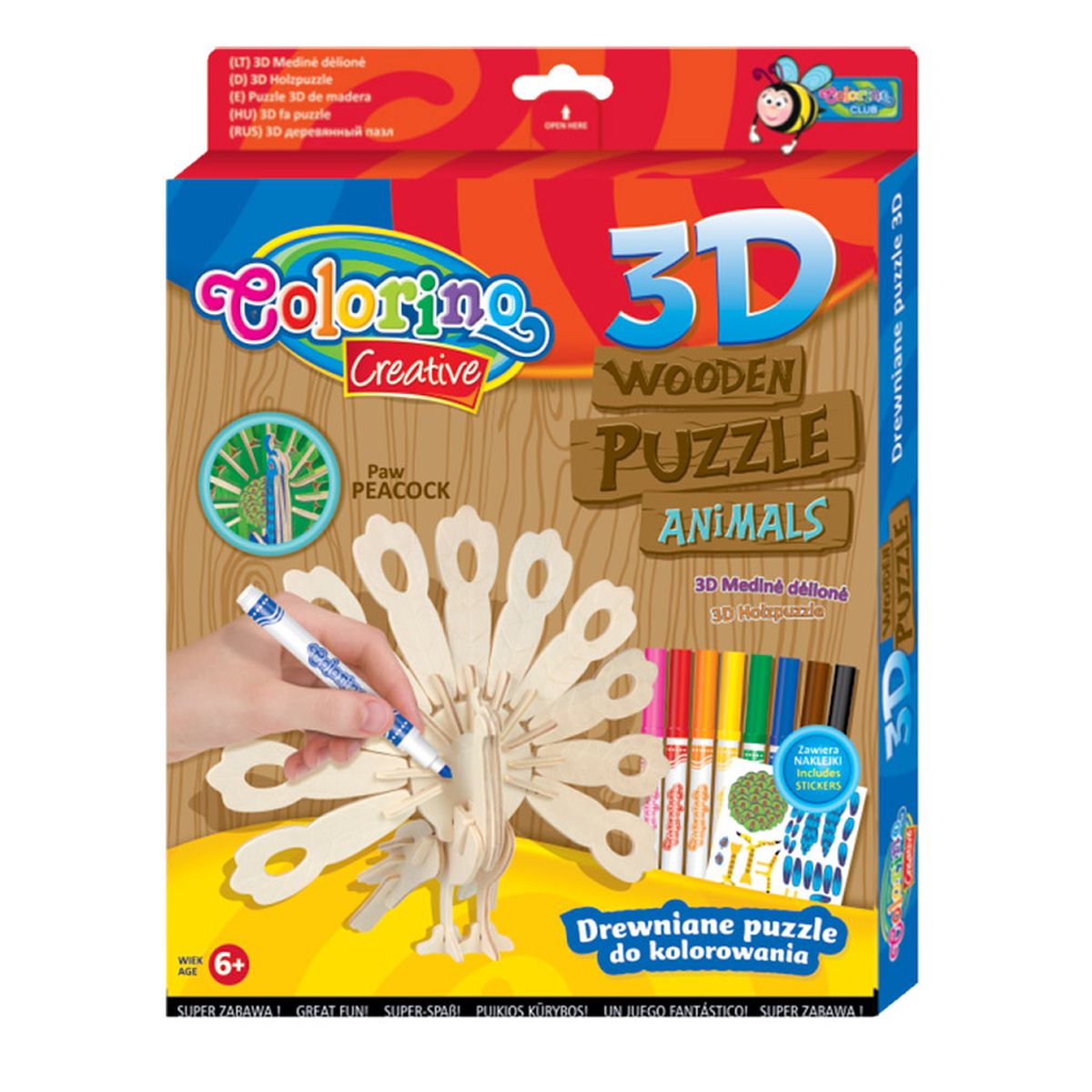 Puzzle Colorino drewniane Patio (32490)