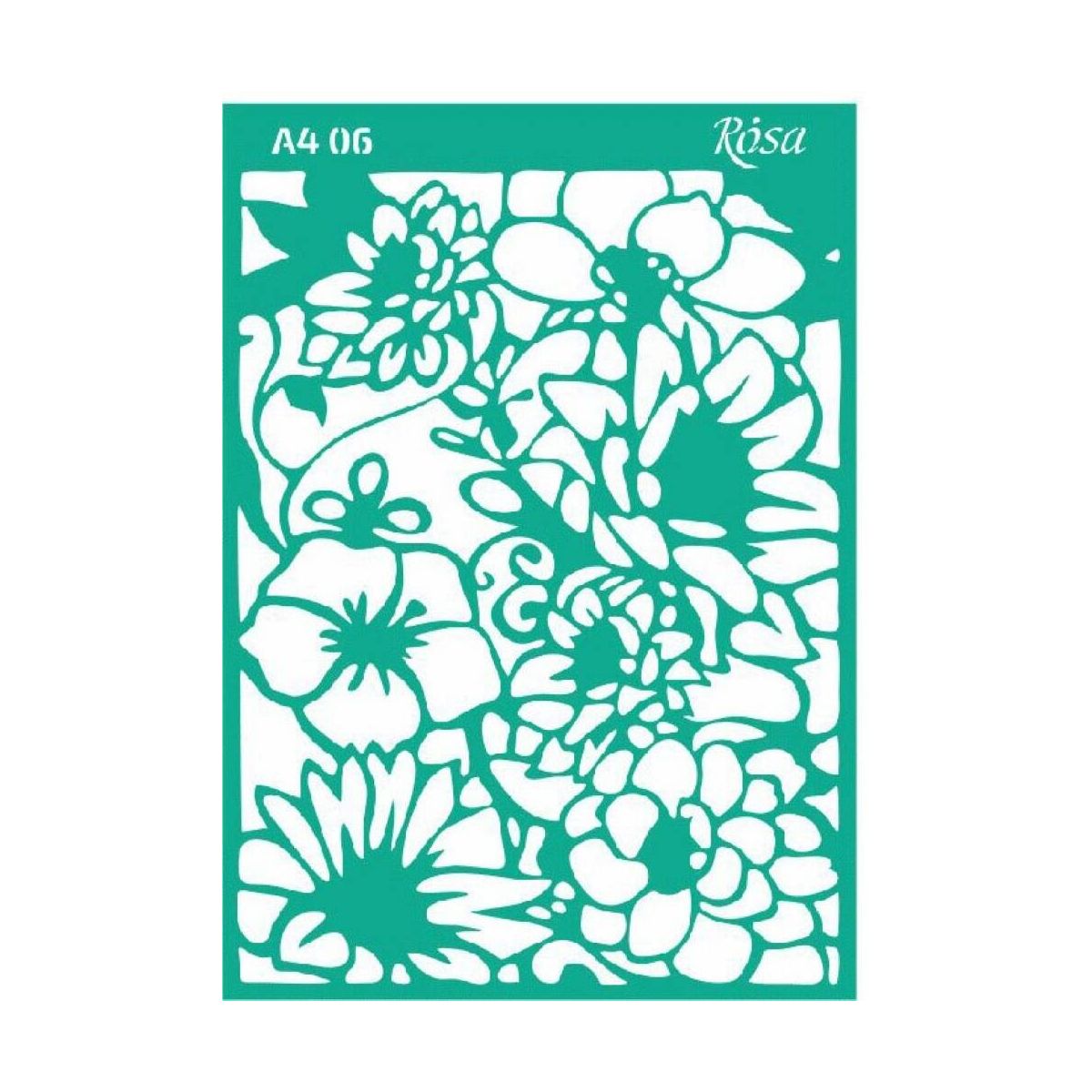 Szablon Rosa Ornamenty kwiatowe (0006)