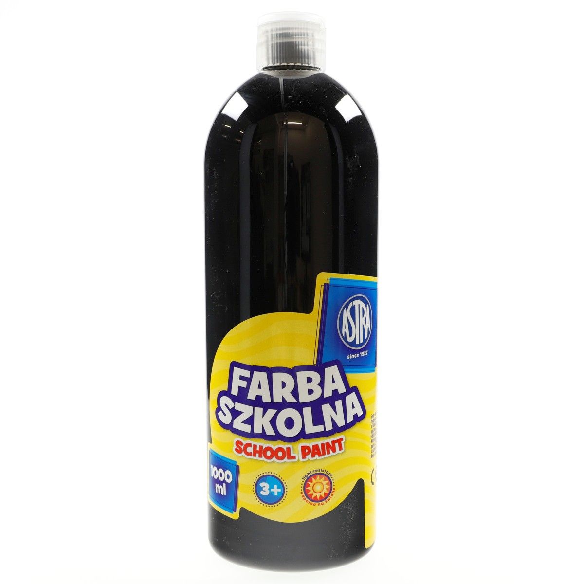 Farby plakatowe szkolne kolor: czarny 1000ml 1 kolor. Astra
