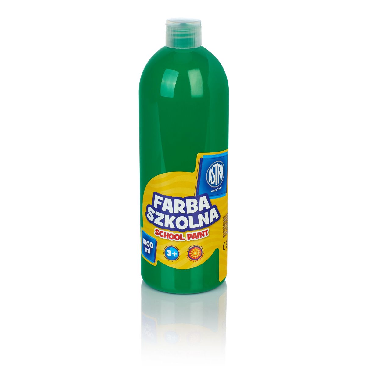 Farby plakatowe Astra szkolne kolor: zielony 1000ml 1 kolor.