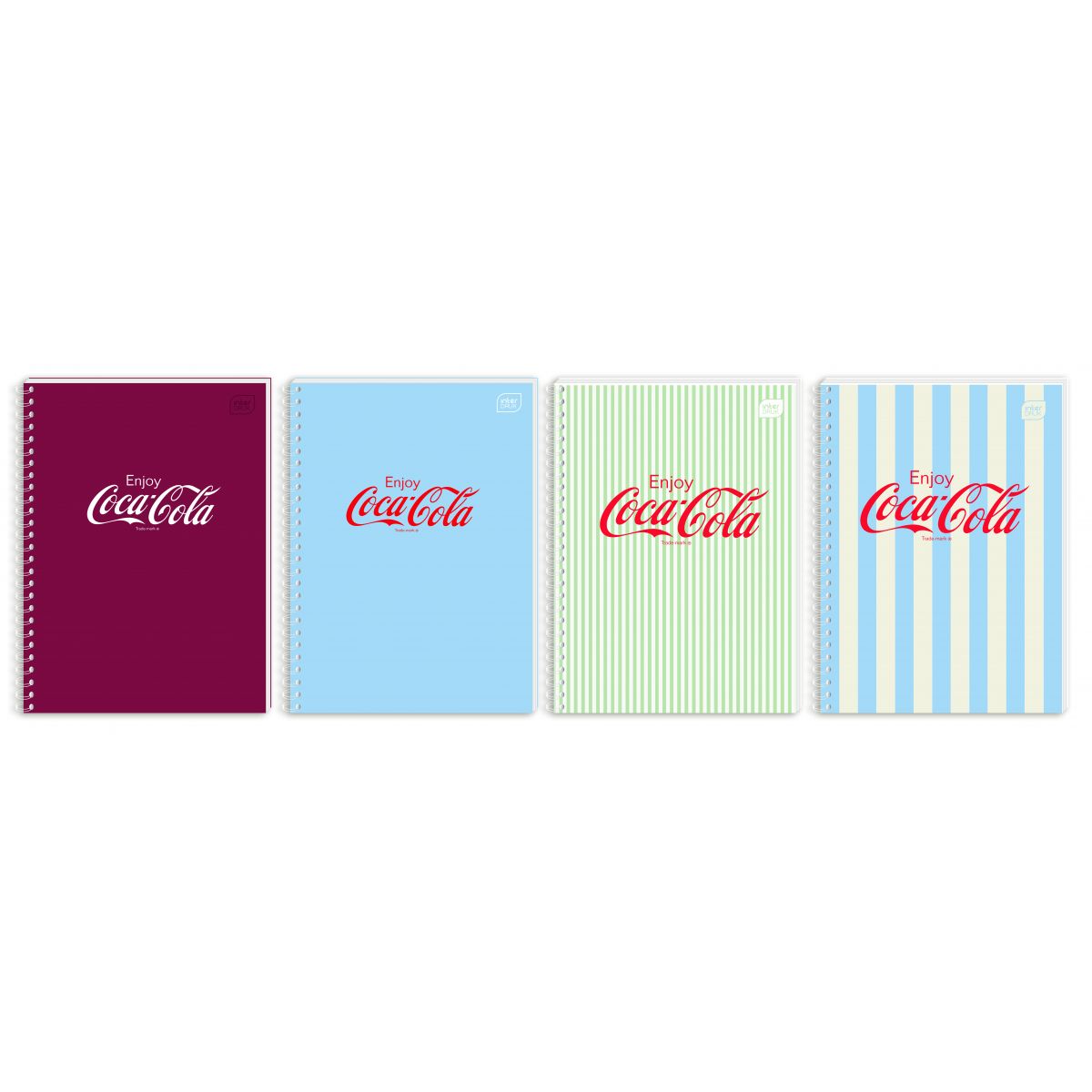Kołozeszyt (kołonotatnik) COCA COLA SOFT TOUCH A6 80k. 70g krata Interdruk
