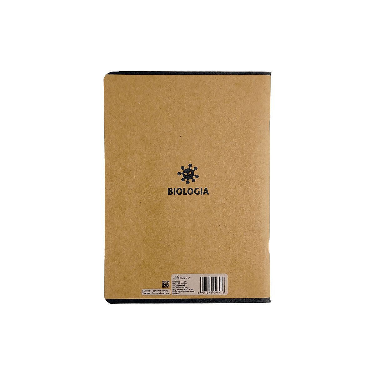 Zeszyt Beniamin Kraft Liner biologia A5 60k. 70g krata [mm:] 147x209