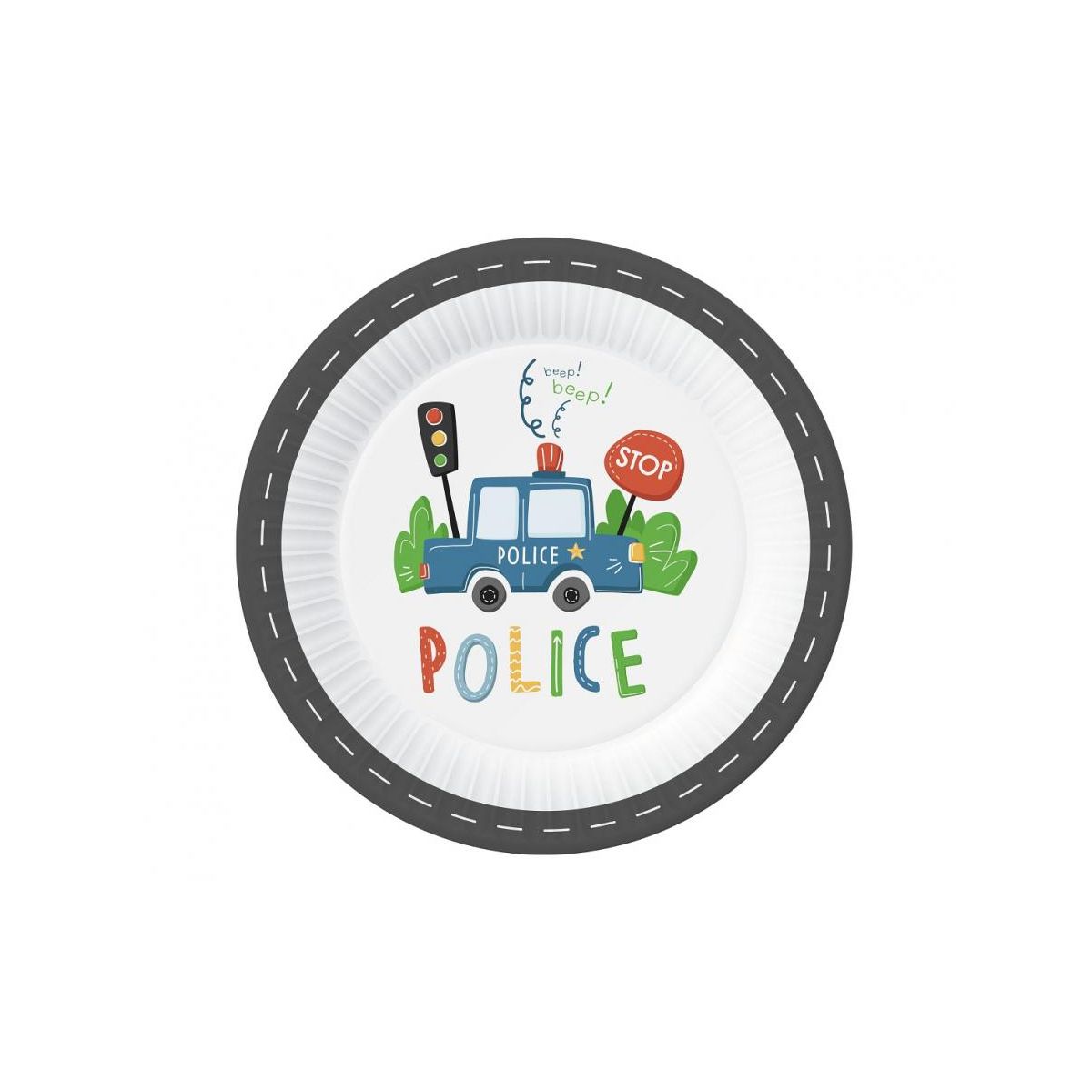 Talerz jednorazowy Police papier śr. 230mm 6 szt Godan (PW-TPO9)