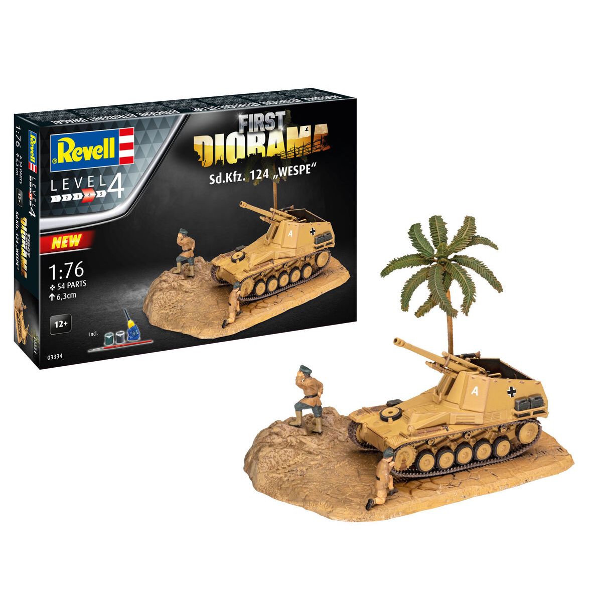 Model do sklejania Revell Sd.Kfz. 124 Wespe - First Diorama Set (03334)