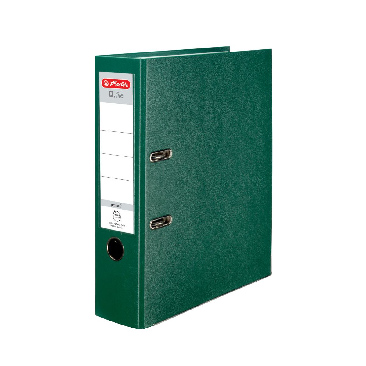 Segregator dźwigniowy Herlitz Q. file Standard 0011167434 A4 80mm zielony (300003086)