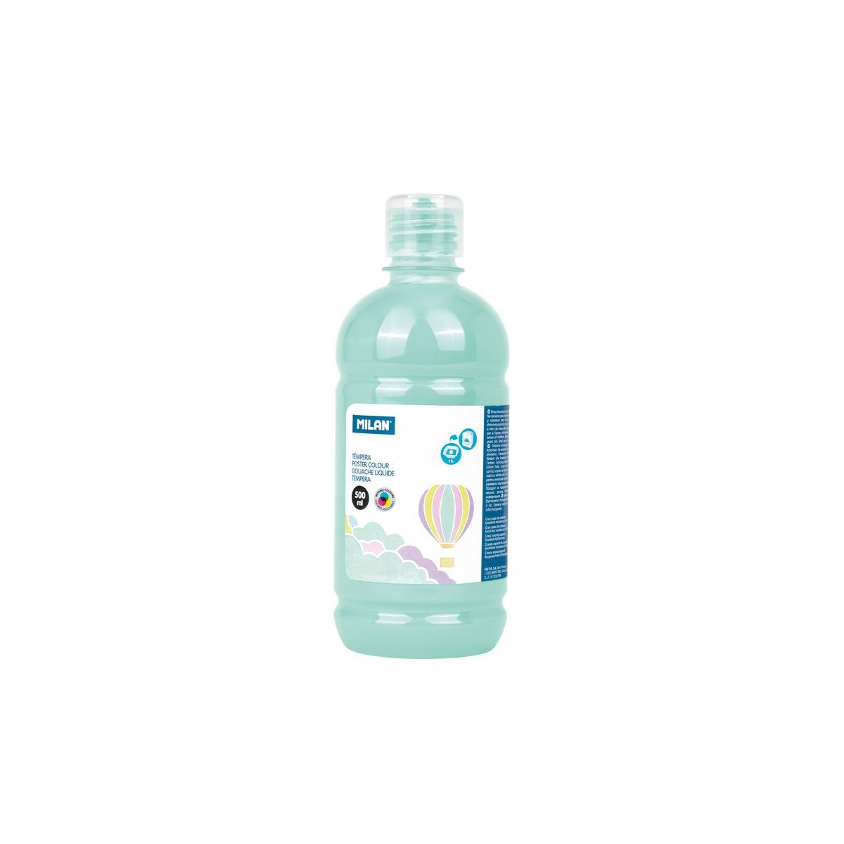 Farba tempera pastelowa kolor: zielony jasny 500ml 1 kolor. Milan (03660P)