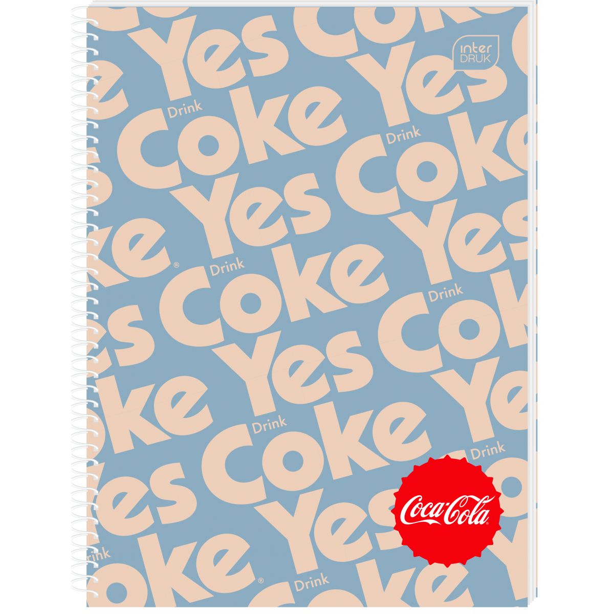 Kołozeszyt (kołonotatnik) COCA COLA HYBRID A4 100k. 70g krata Interdruk