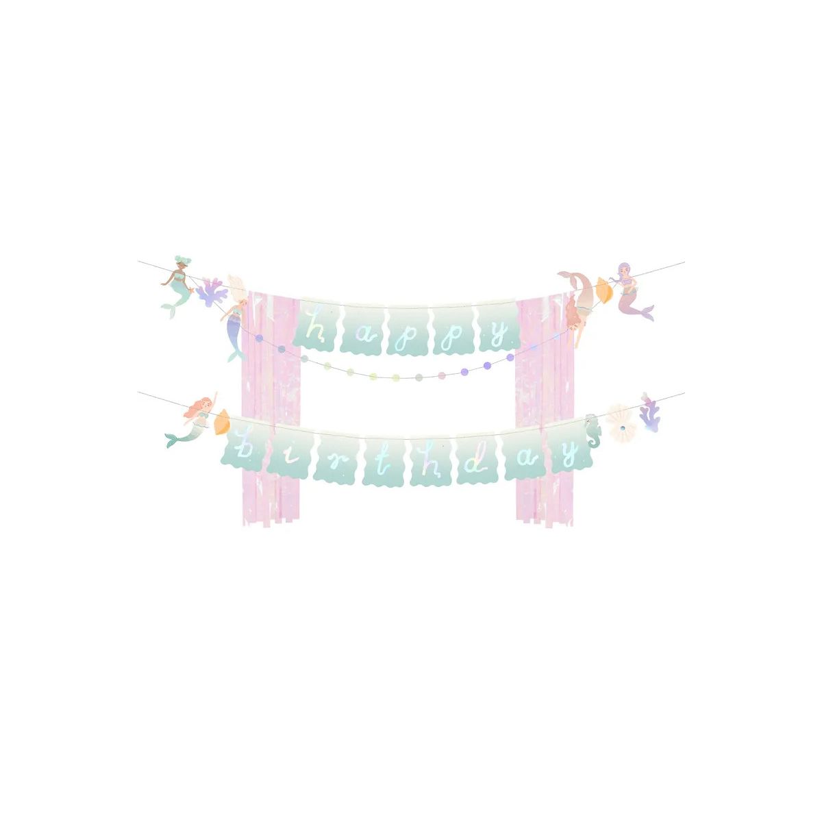 Baner Happy Birthday Syrenka, 130x100cm Partydeco (GRL123)