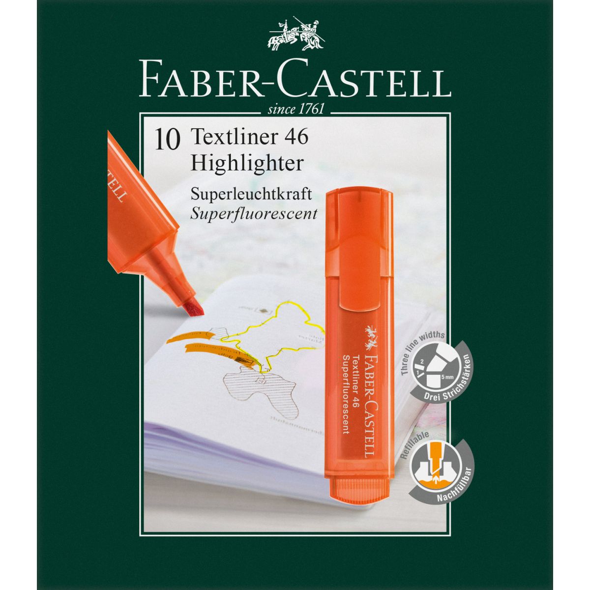 Zakreślacz Faber Castell pomarańczowe (154615)