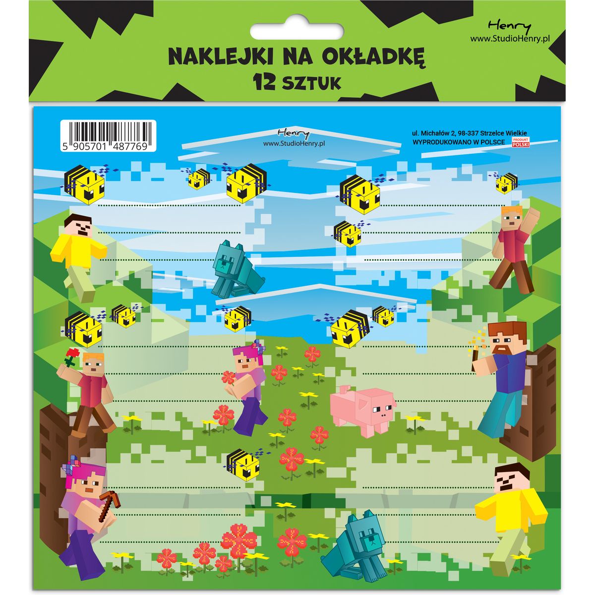 Naklejka na zeszyt 2 Gra 2 Henry (5905701487769)