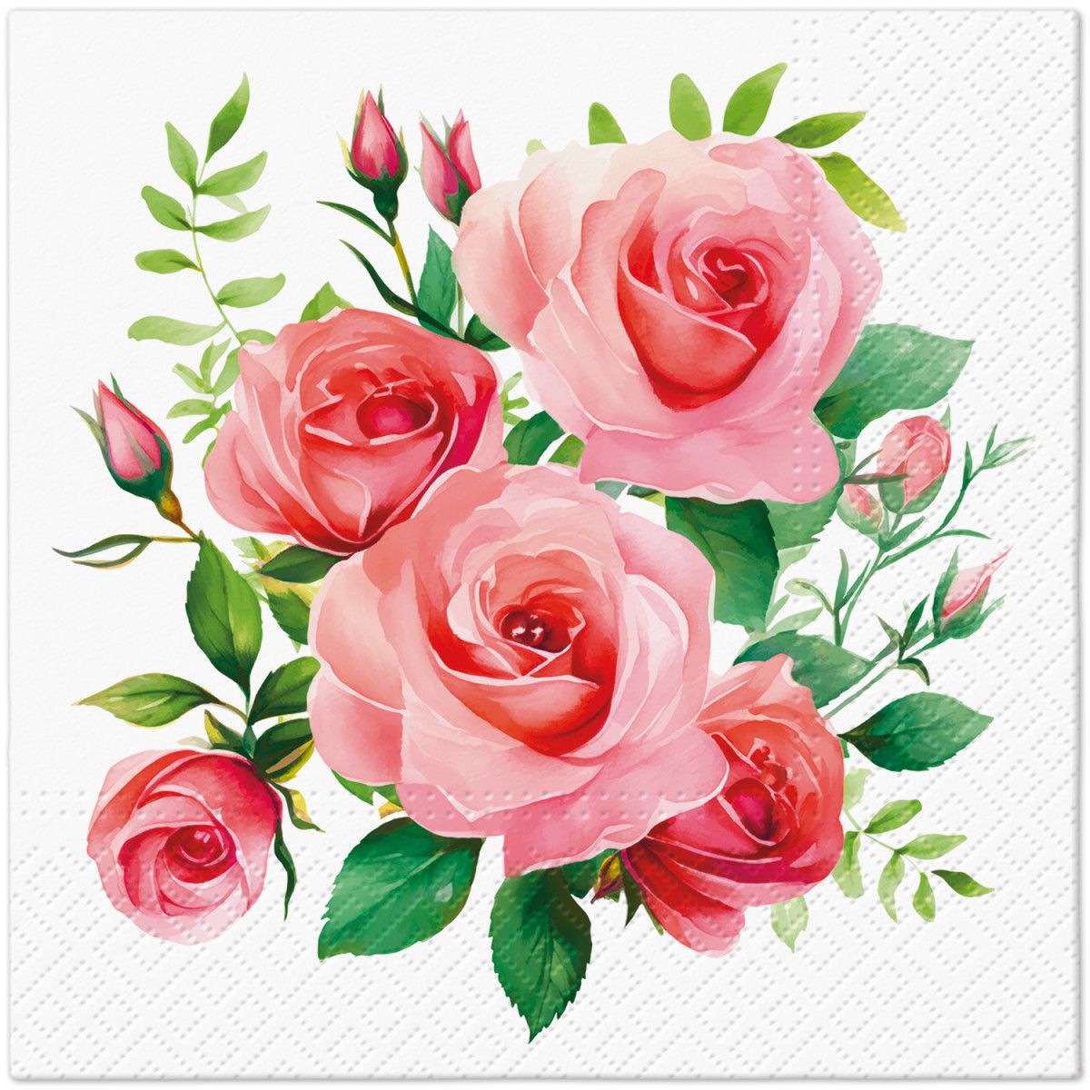 Serwetki Paw TaT Bouquet Of Roses mix bibuła [mm:] 330x330 (TL127800)