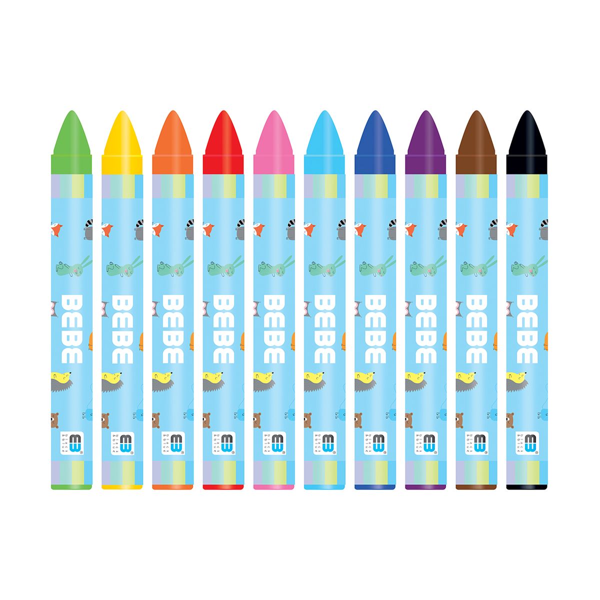 Kredki świecowe Interdruk BB KIDS pastel 10 kol. (IKRŚW10BBKP)