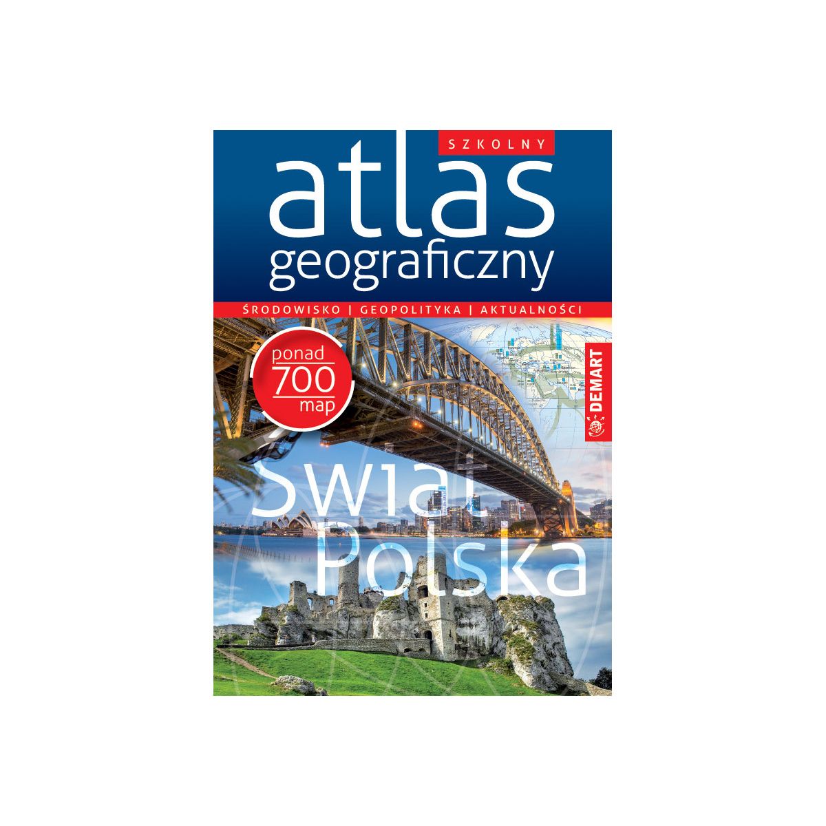 Książeczka edukacyjna Demart geograficzny Atlas