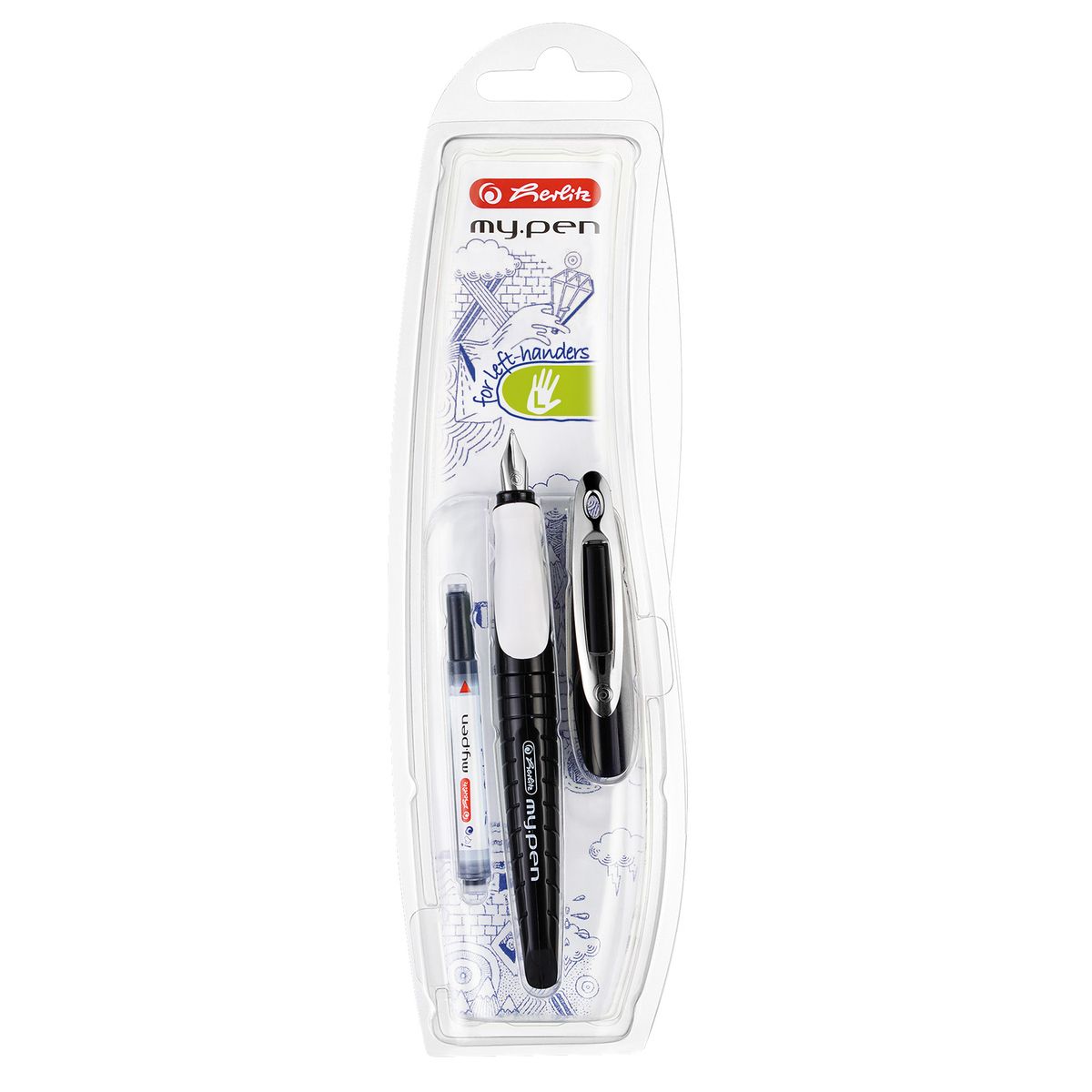 Pióro wieczne Herlitz My Pen 10999803 black/white (300002940)