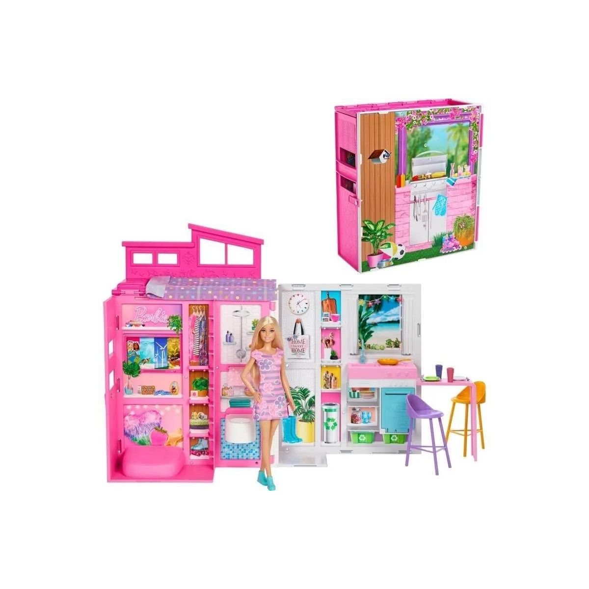 Domek dla lalek Barbie Fashionistas rzytulny domek + Lalka (HRJ77)