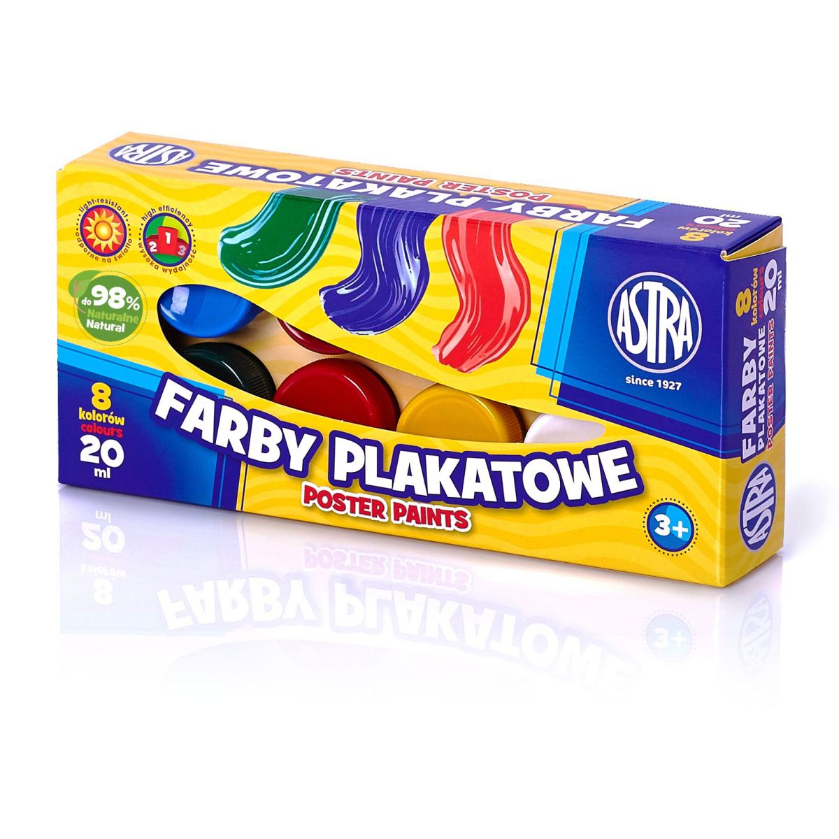 Farby plakatowe Astra kolor: mix 20ml 8 kolor. (83112903)