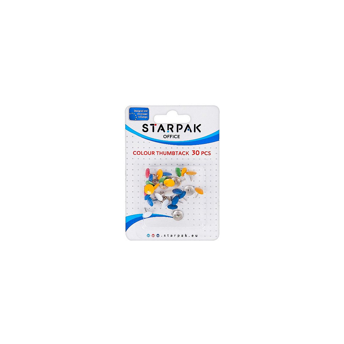 Pinezki Starpak Office kolor: mix 30 szt (149874)