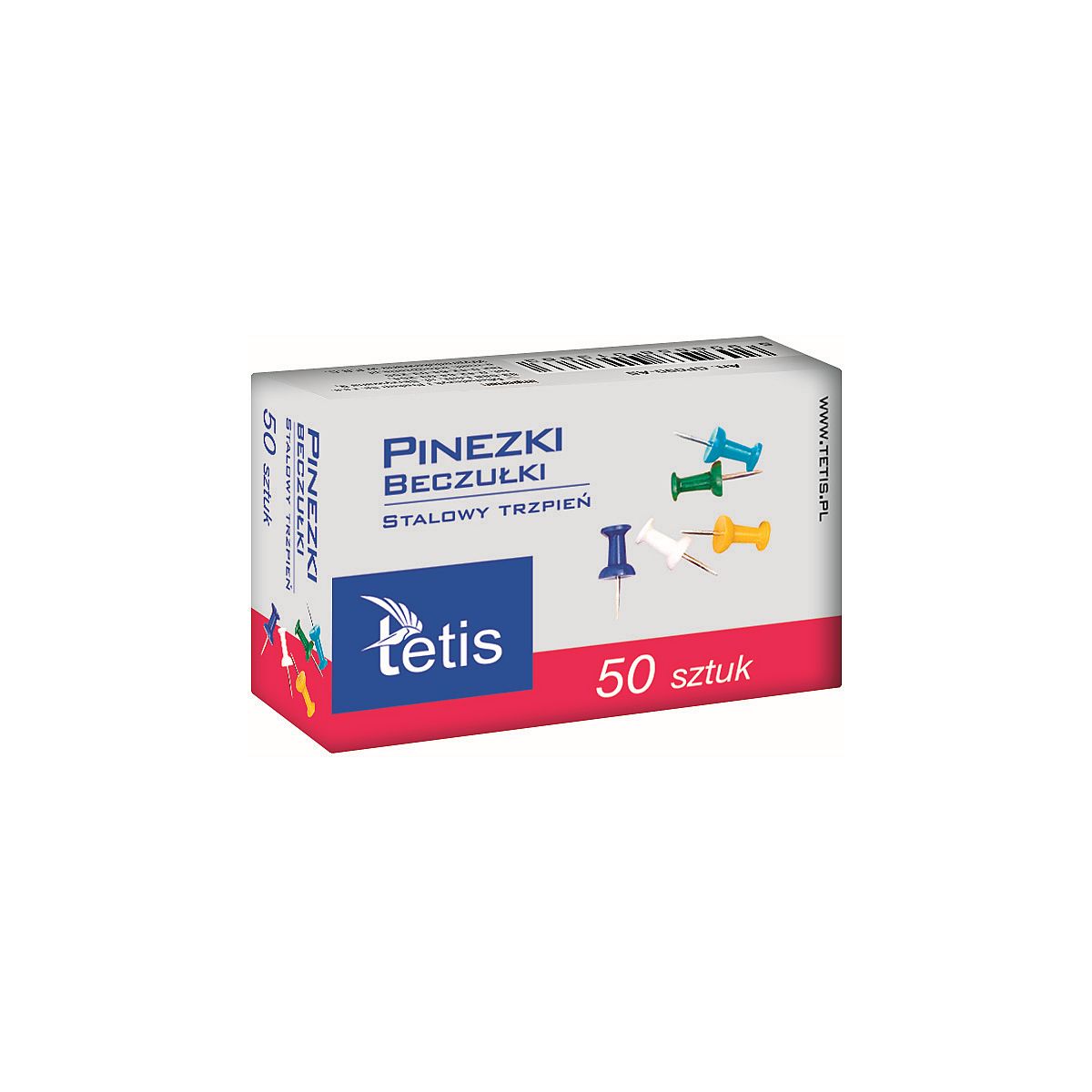 Pinezki Tetis kolor: mix 50 szt (GP100-AB)