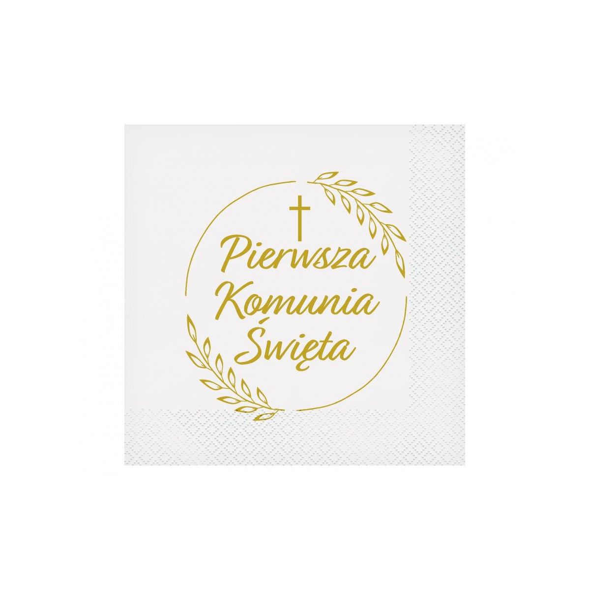 Serwetki Godan Pierwsza Komunia Święta (kłosy) biały papier [mm:] 330x330 (PW-SKKL)