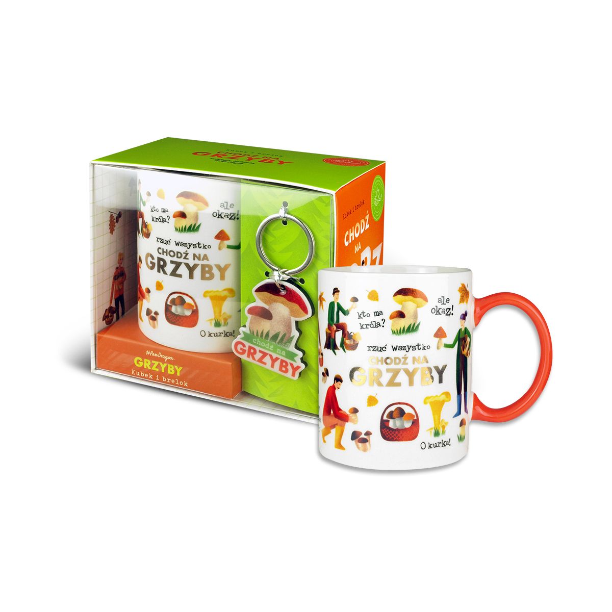 Kubek wielokrotnego użytku Set K+B PORYS-Grzyby Pan Dragon (5901854983899)