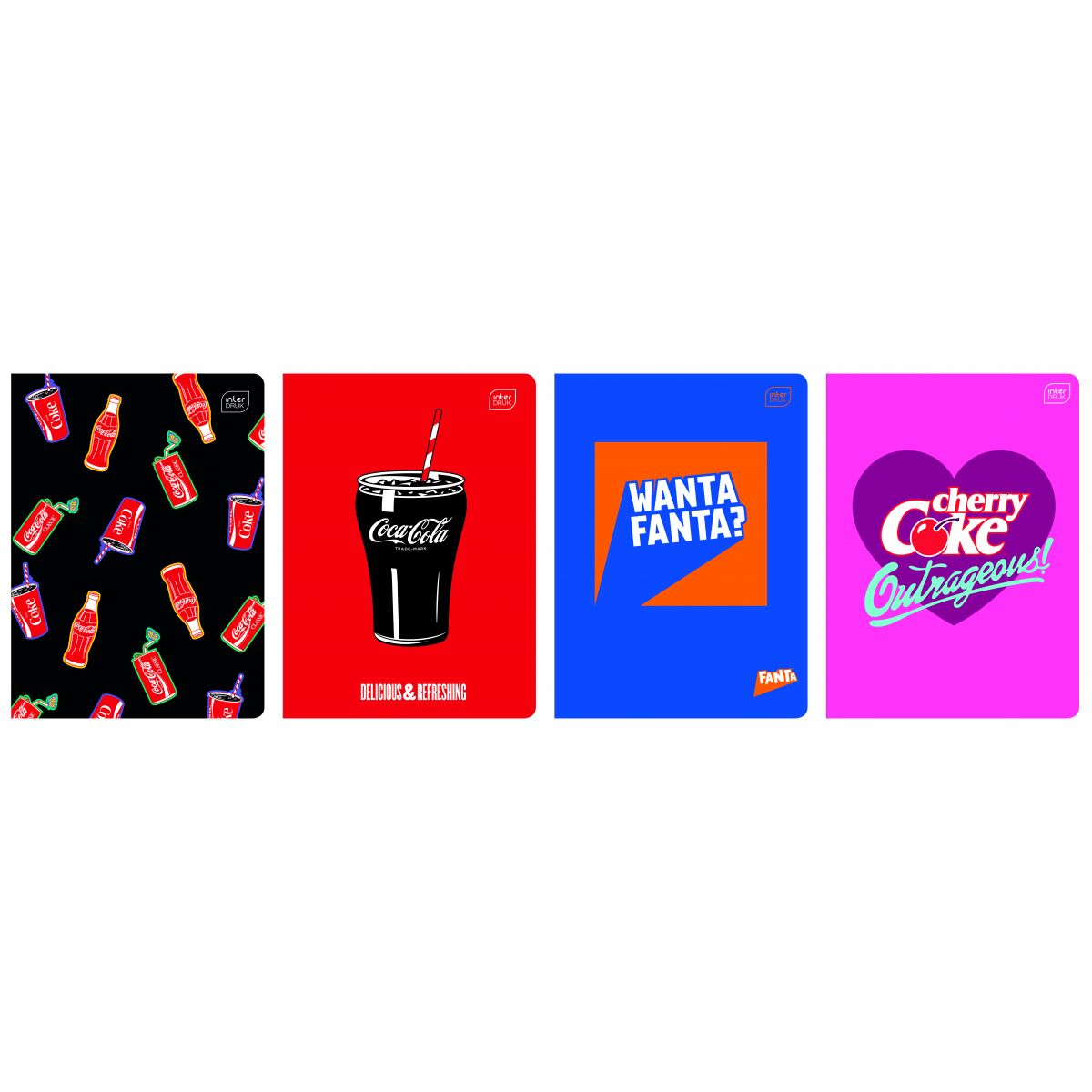 Zeszyt COCA COLA MAT+UV A5 32k. 70g krata Interdruk