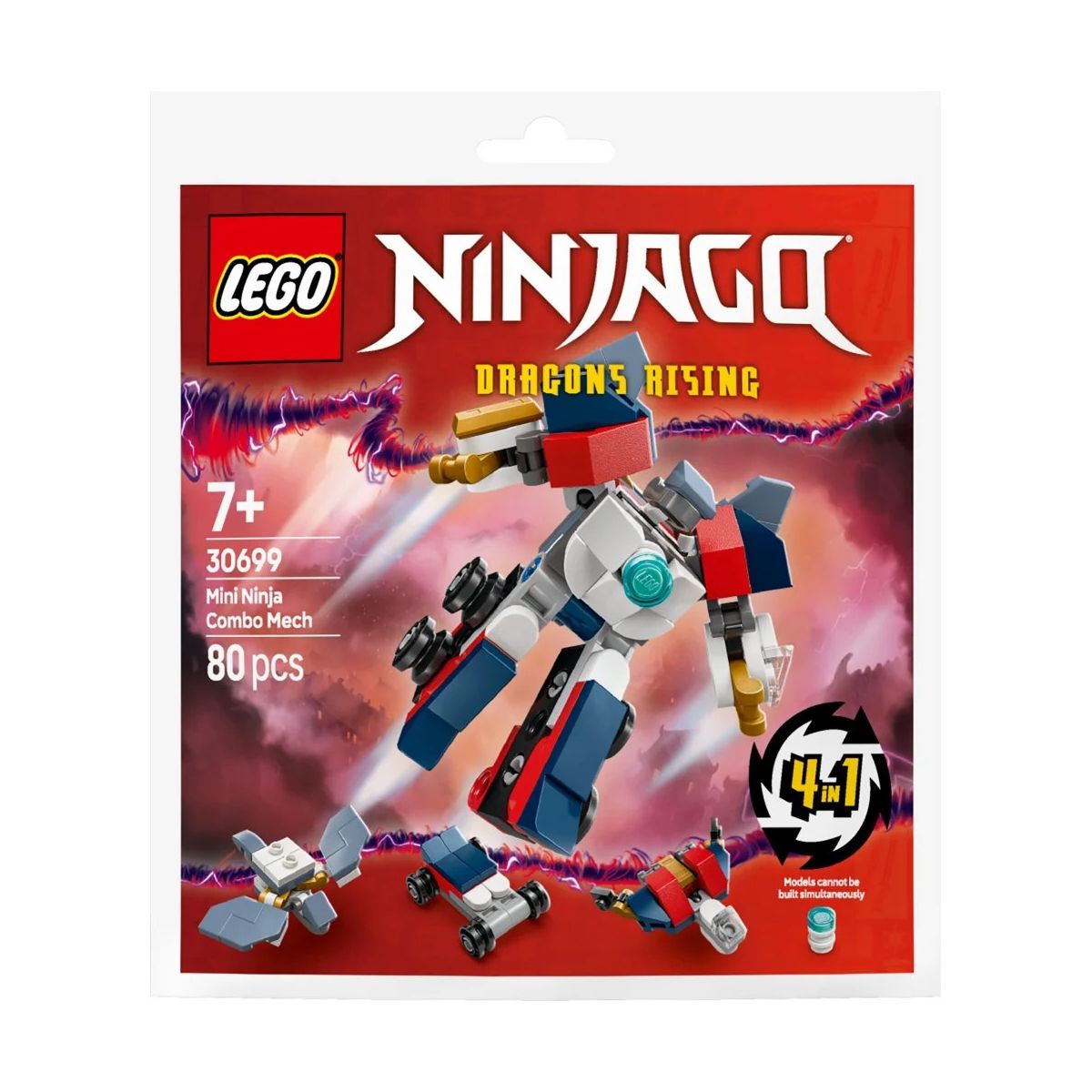 Klocki konstrukcyjne Ninjago Wielofunkcyjny minimech ninja Lego (30699)