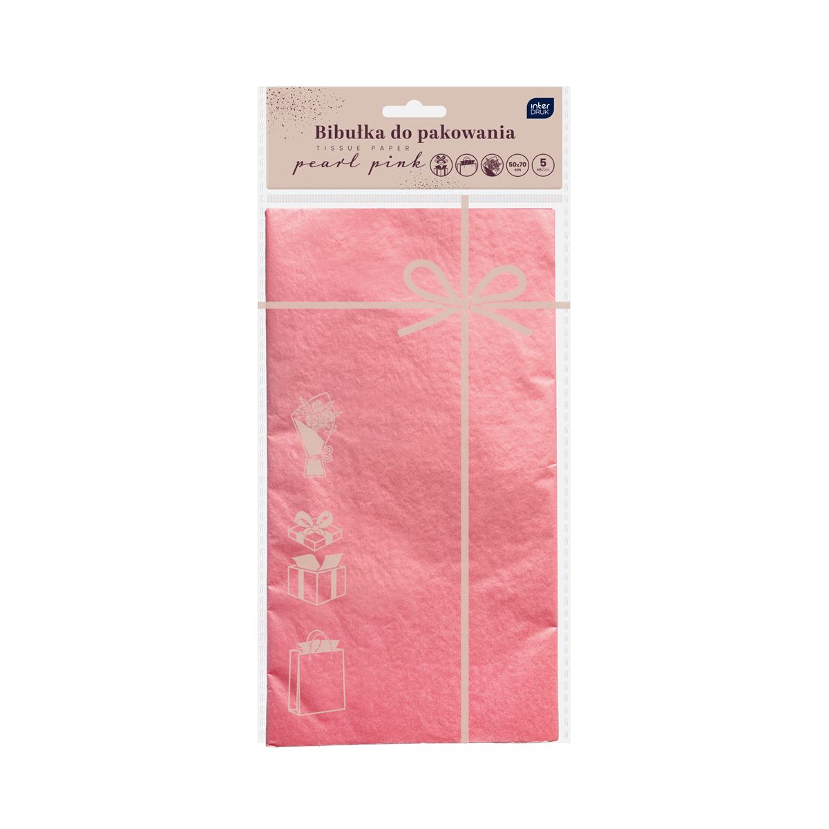 Papier pakowy Bibułka perłowy 5902277345592 [mm:] 700x500 Interdruk (50x70cm)
