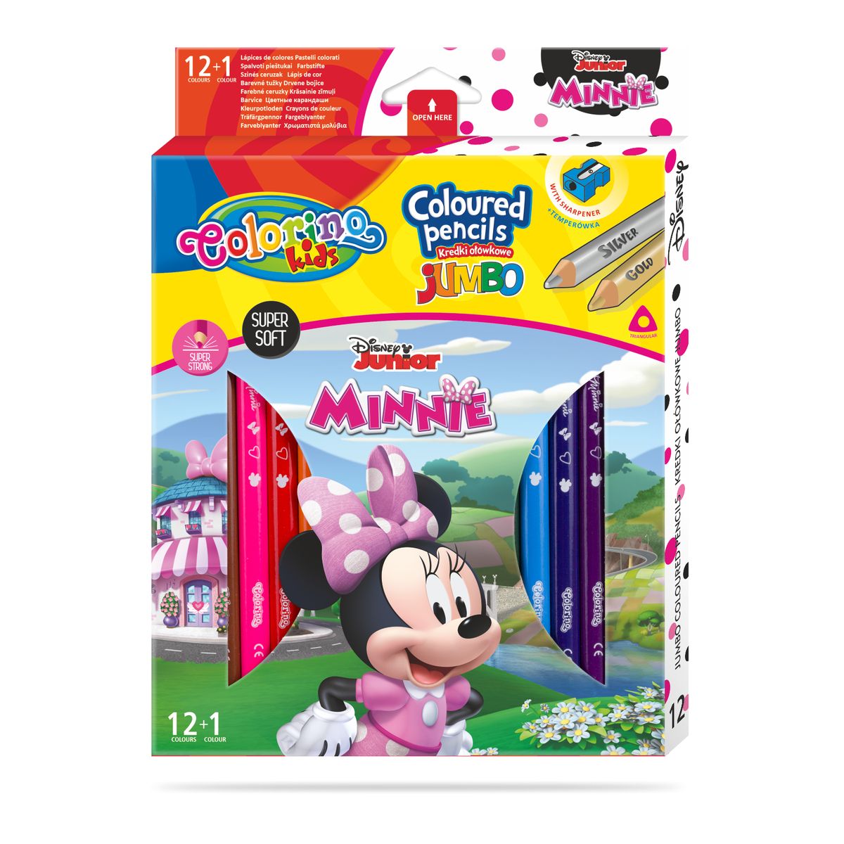 Kredki ołówkowe Disney Minnie Jumbo 12 kol. Patio (90638PTR)