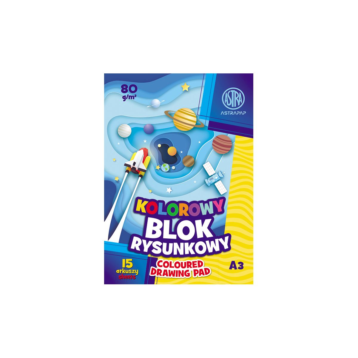 Blok rysunkowy BS&RABBit ASTRAPAP A3 mix 80g 15k Astra (48201090)