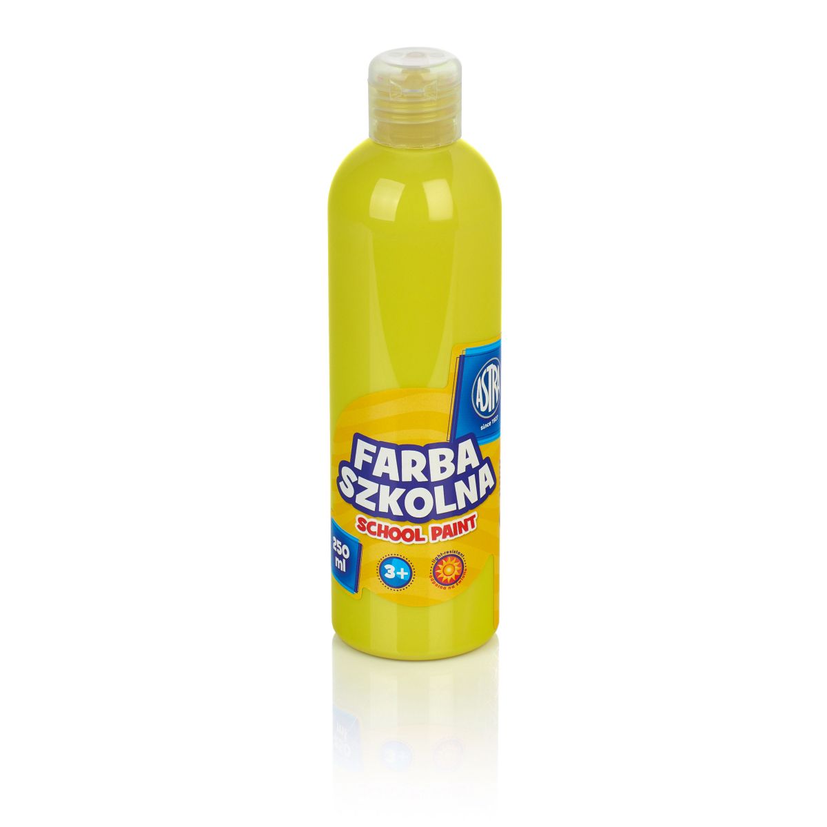 Farby plakatowe Astra szkolne kolor: cytrynowy 250ml 1 kolor.