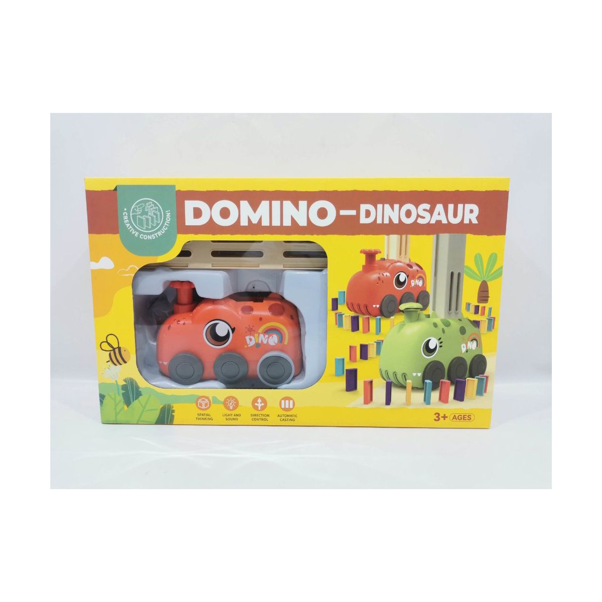 Samochód Lean dinozaur domino czerwone (18696)