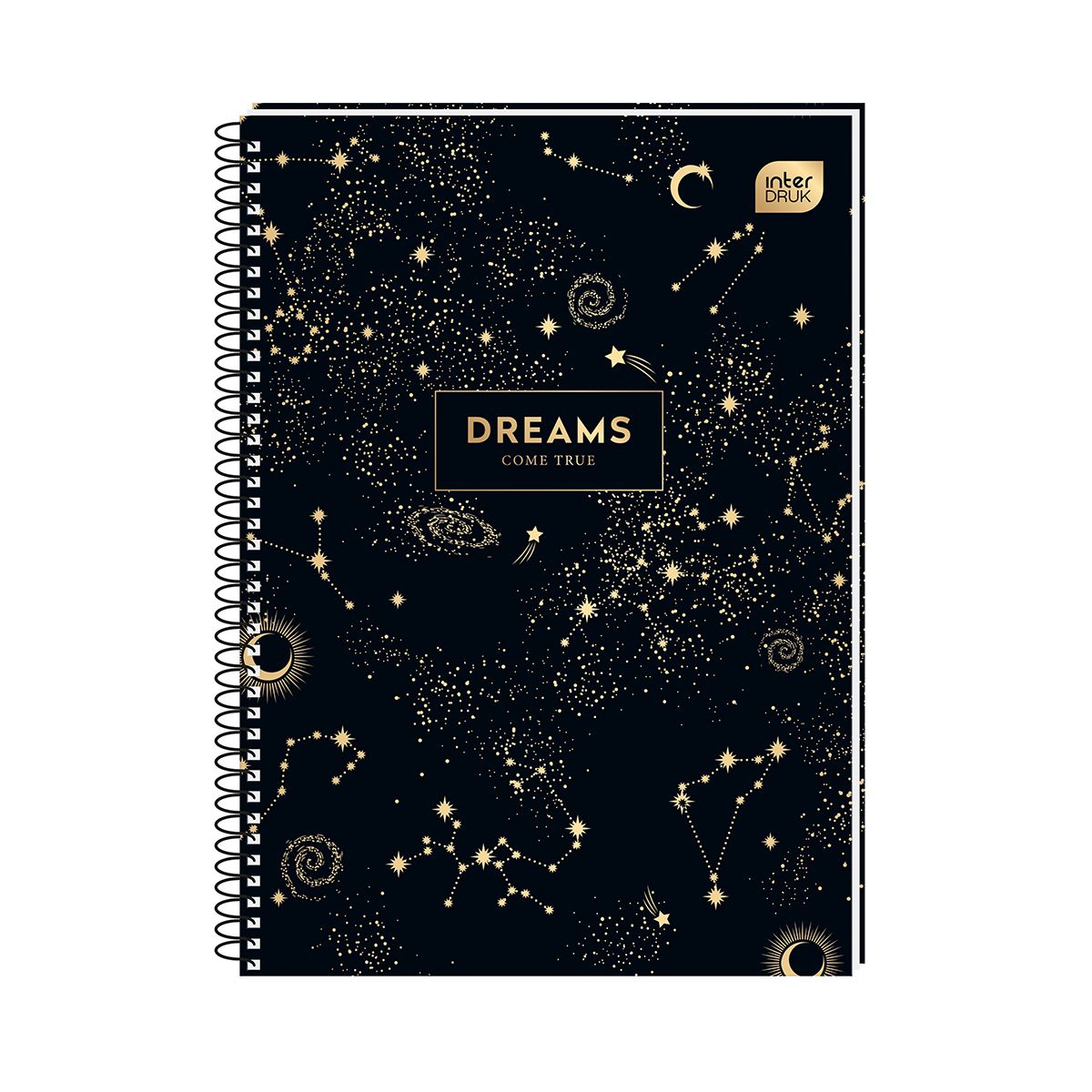 Kołozeszyt (kołobrulion) Interdruk Metalic DREAM A5 80k. 70g krata