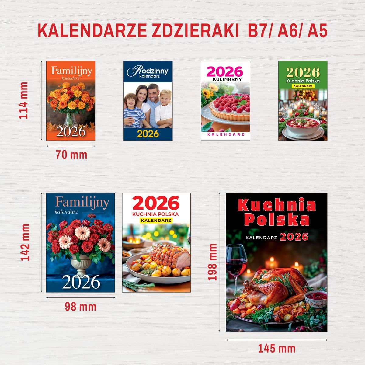 Kalendarz ścienny (401000) k:2915-377 ZDZIERAK RODZINNYY B7 Press