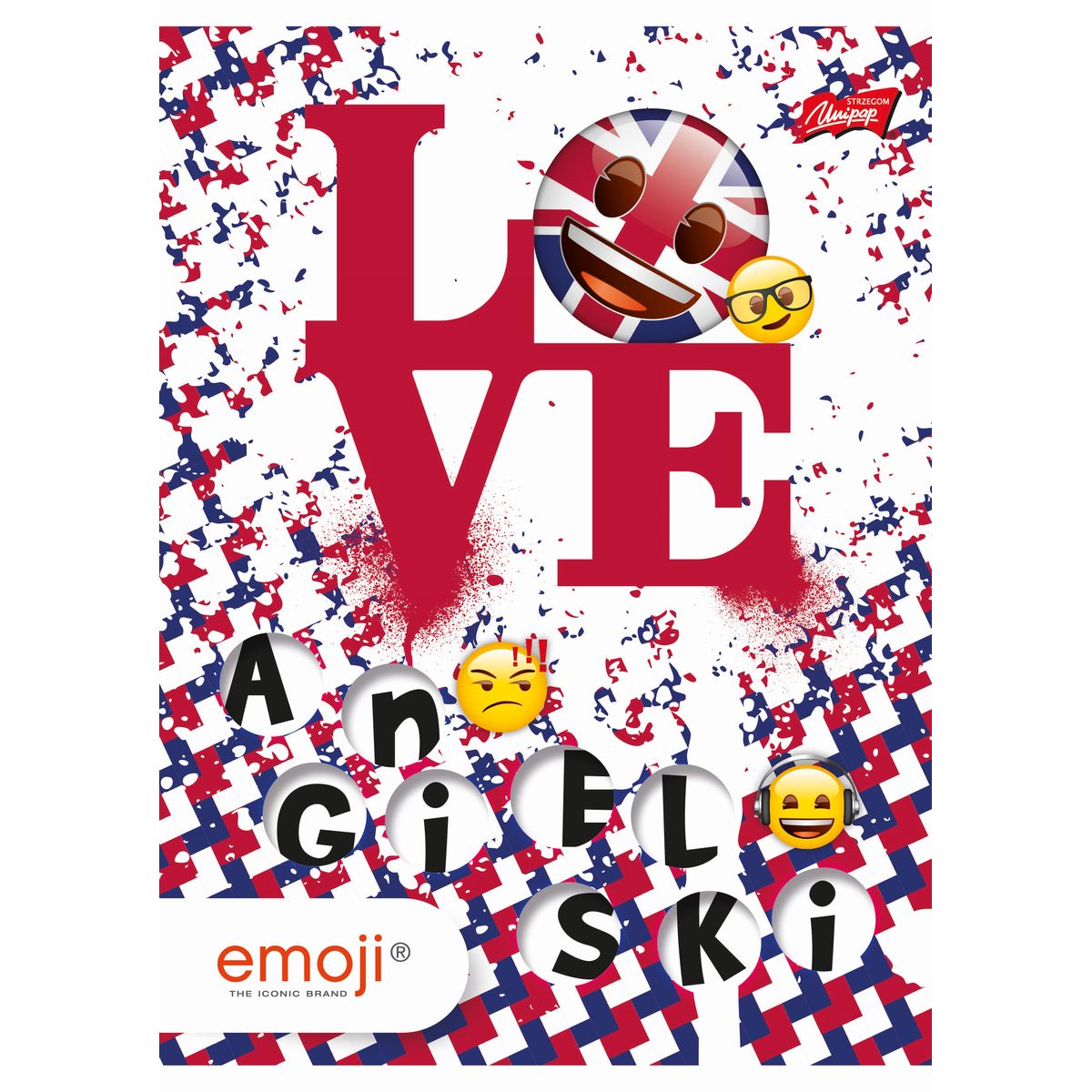 Zeszyt tematyczny Unipap emoji J.ANGIELSKI A5 60k. krata