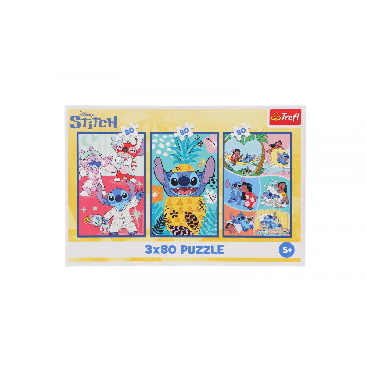 Puzzle Trefl Stitch Świat Stitcha 3x80 el. (34885)