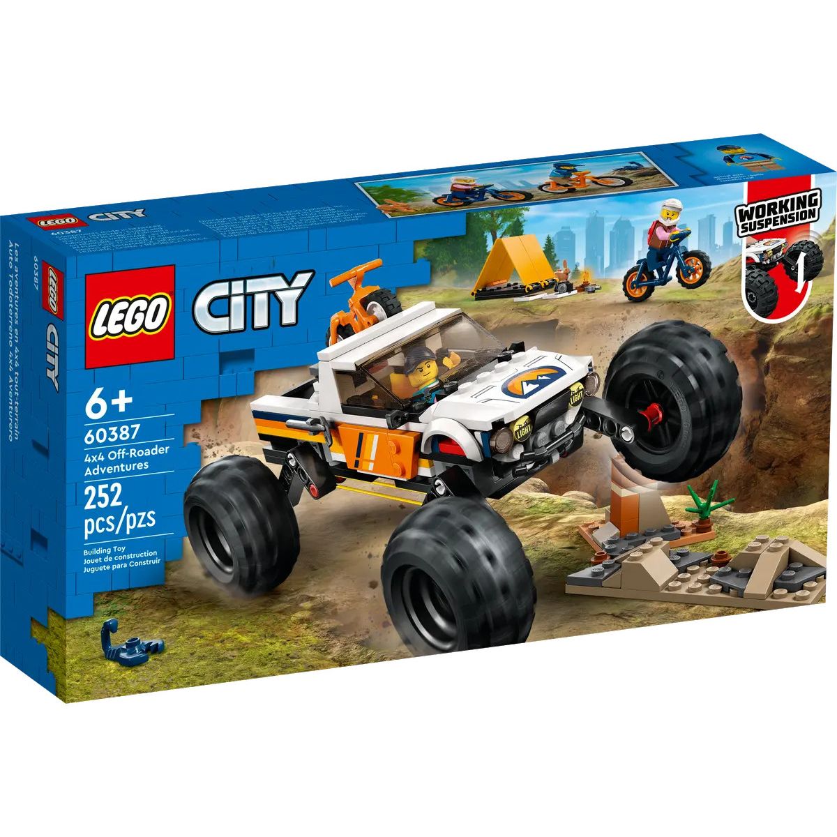 Klocki konstrukcyjne Lego City Przygody samochodem terenowym 4x4 (60387)