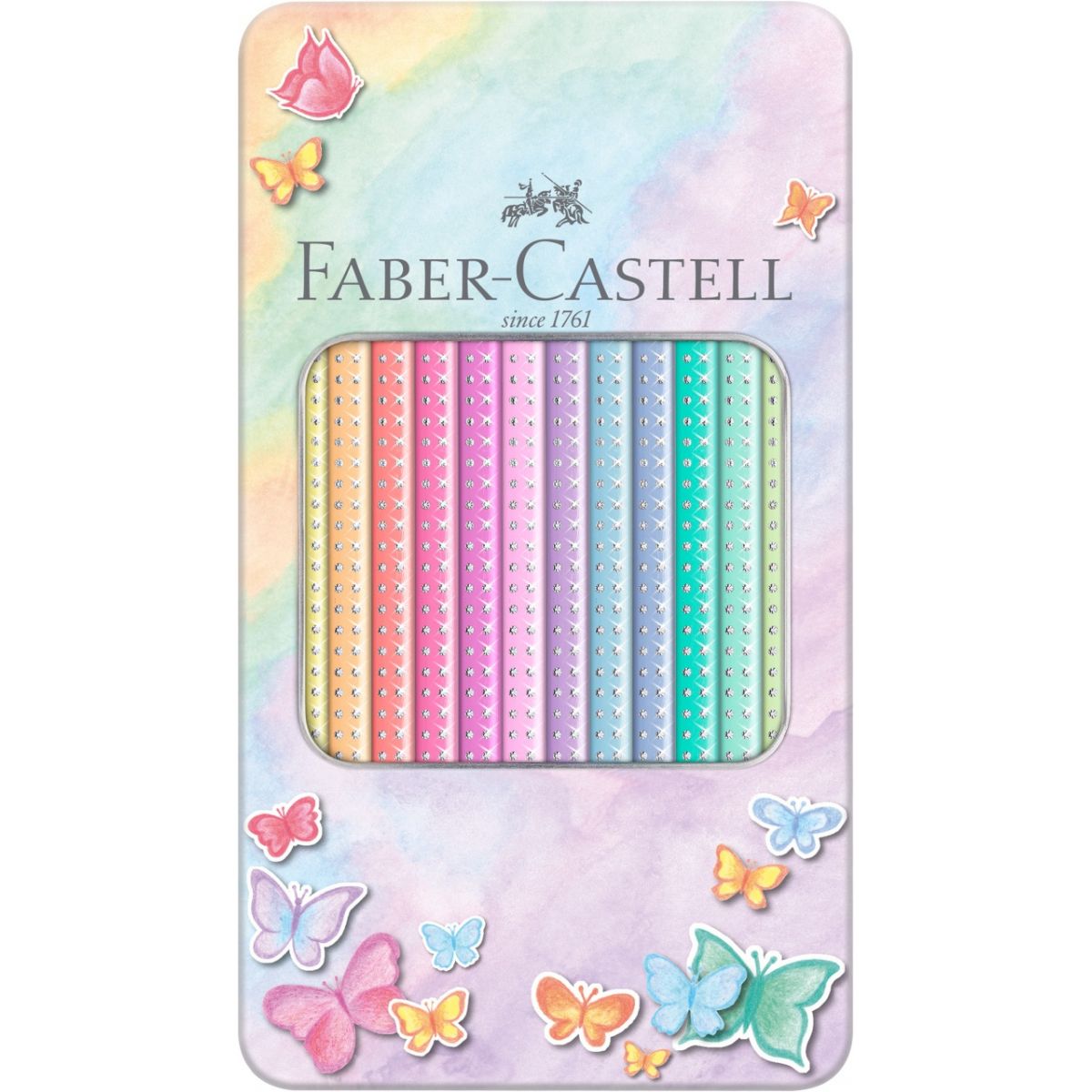 Kredki ołówkowe Faber Castell Sparkle pastelowe 12 kol. (201910 FC)