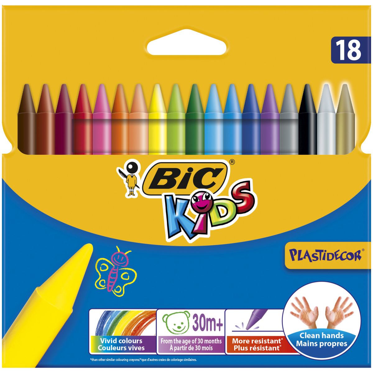 Kredki świecowe Bic Kids Plastidecor 18 kol 18 kol. (829771)