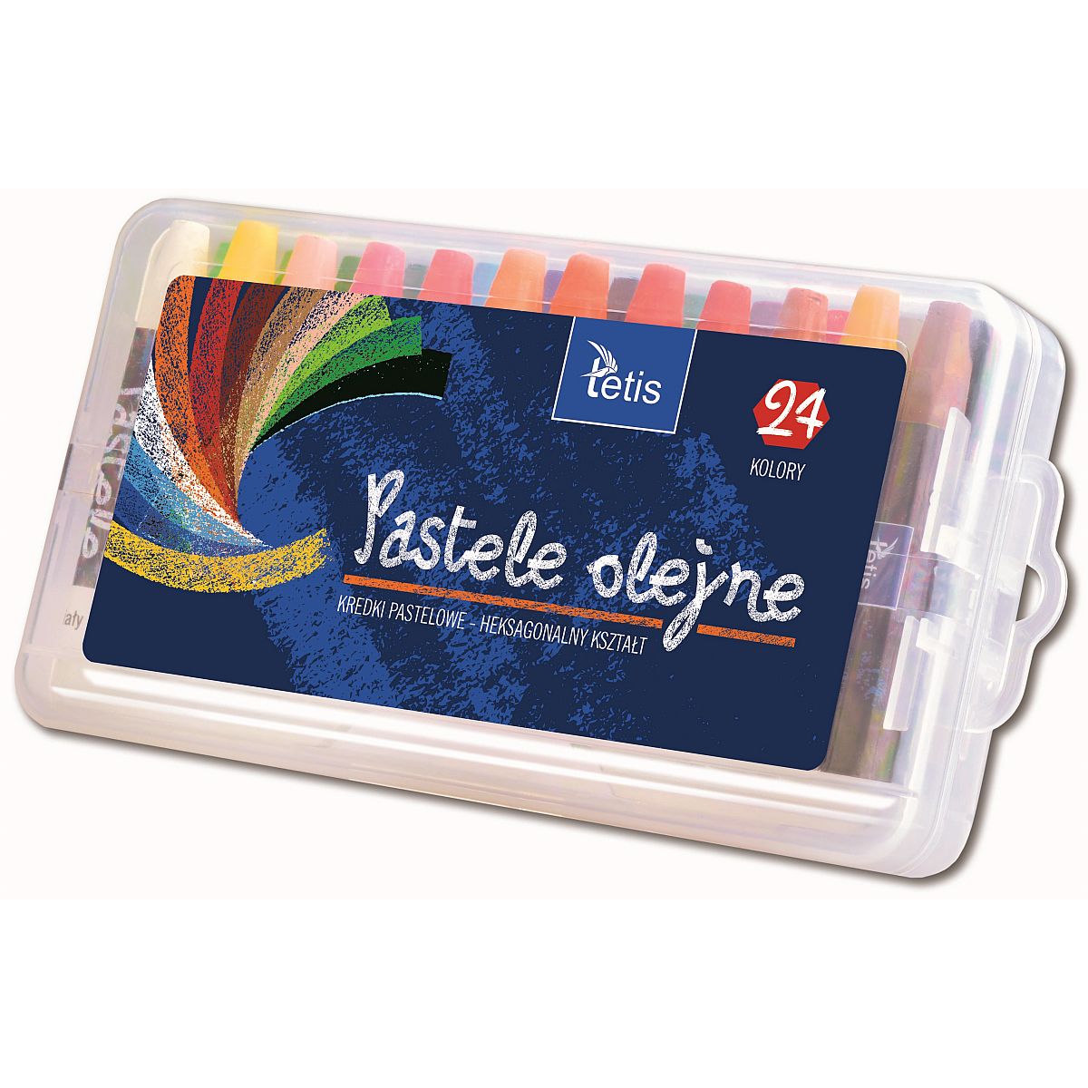 Pastele olejne Tetis heksagonalne 12 kol. (KT020-AF)