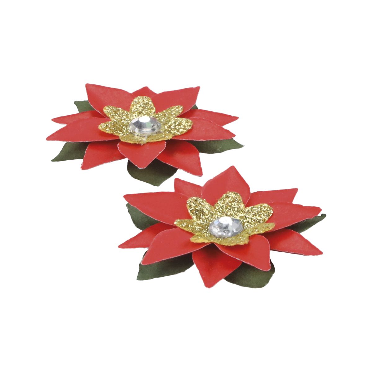 Ozdoba świąteczna Craft-Fun Series samoprzylepna papierowa poinsecje Titanum (25YX0514-7)