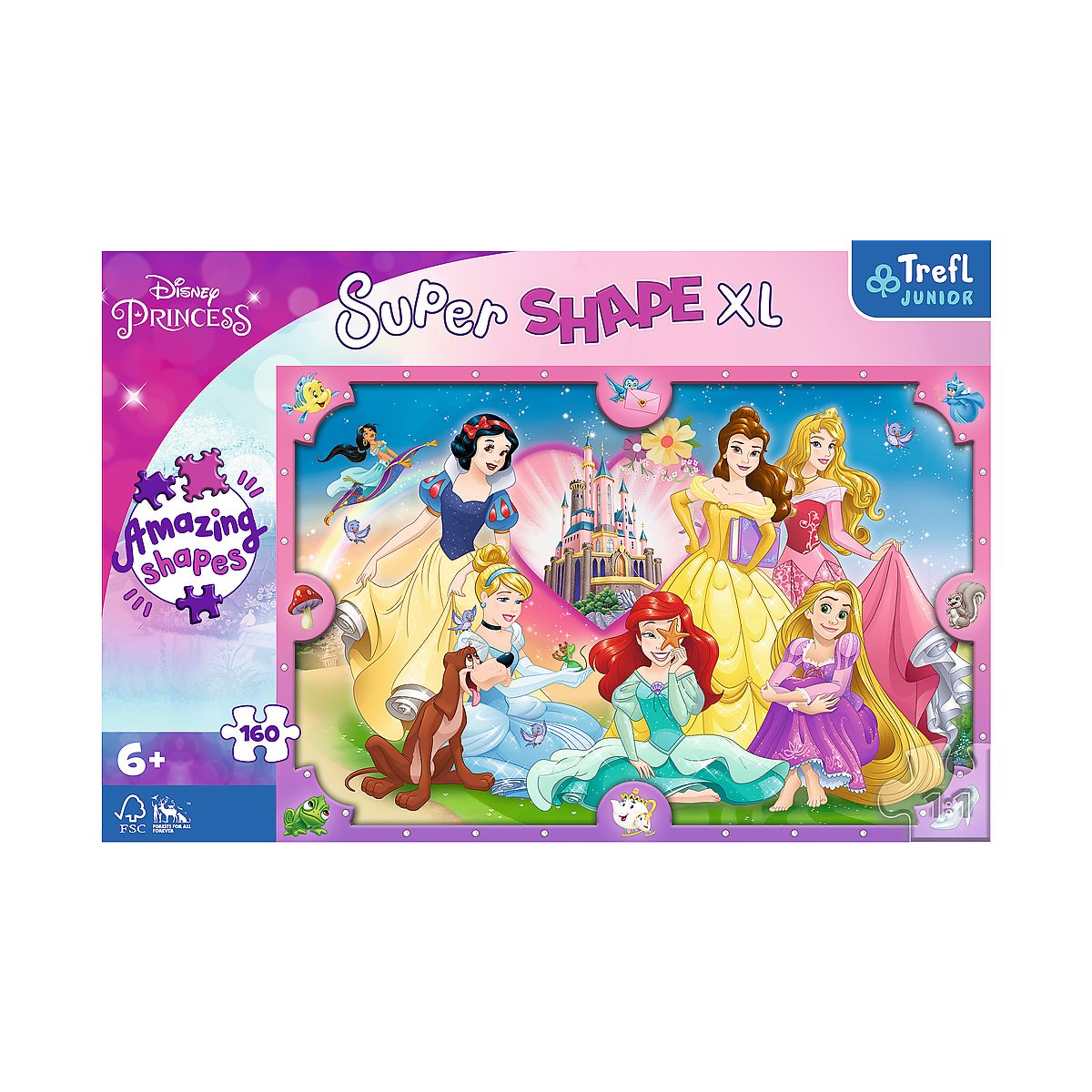 Puzzle Trefl Disney Princess XL Różowy świat księżniczek (50025)