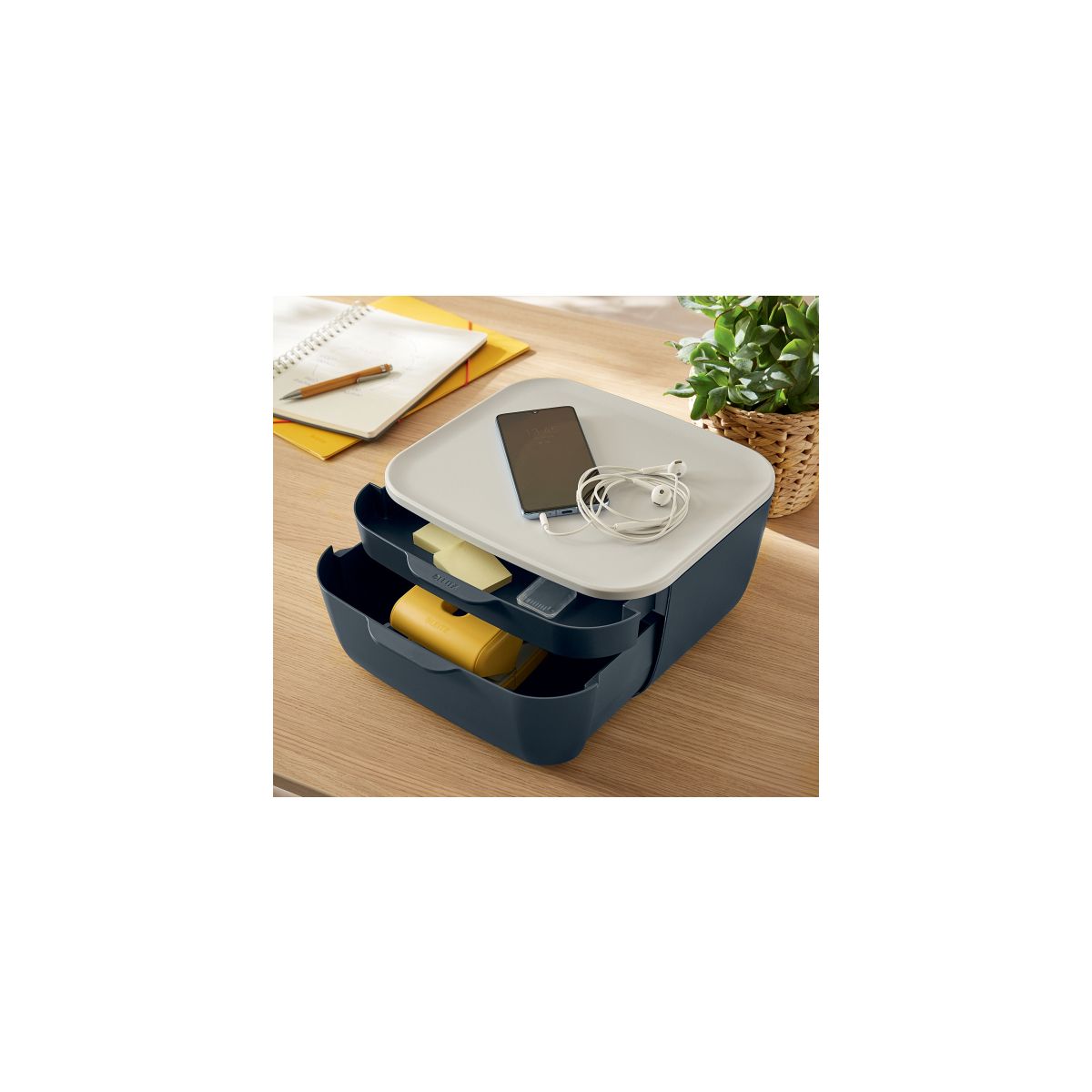 Pojemnik z szufladami Cosy szary 2 szuflad Leitz (53570089)