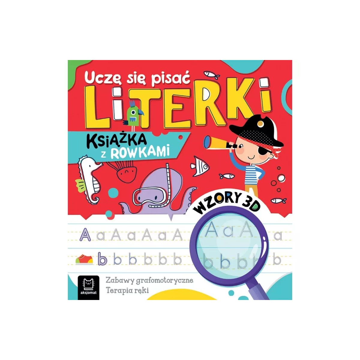 Książka dla dzieci Uczę się pisać literki. Książka z rowkami. Wzory 3D