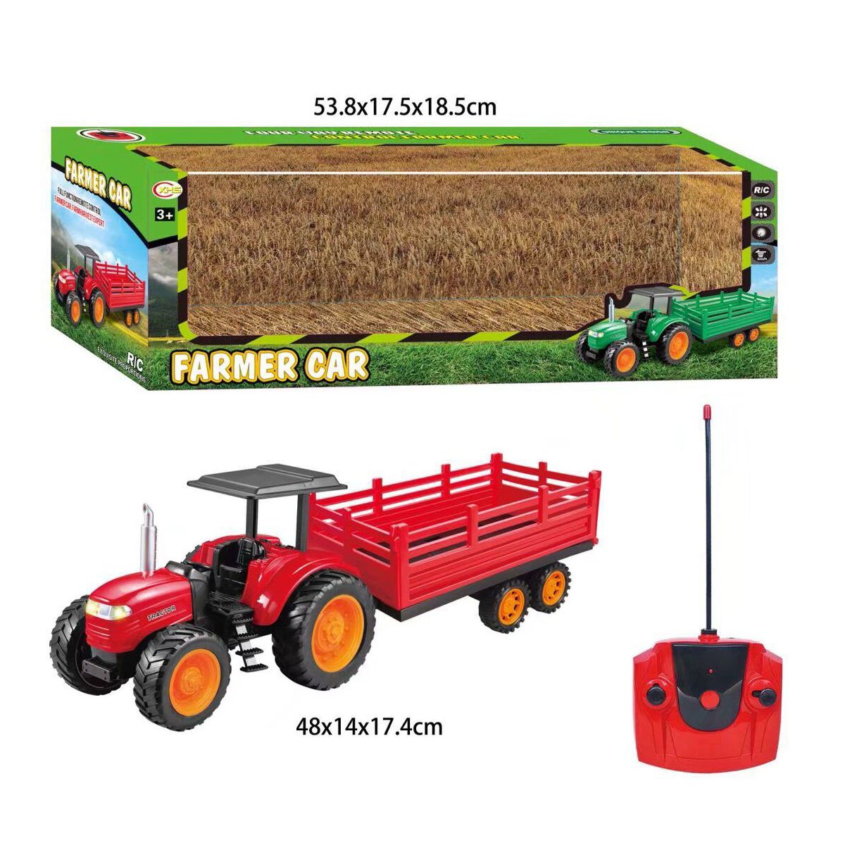 Traktor Lean farmerski RC czerwony (22934)